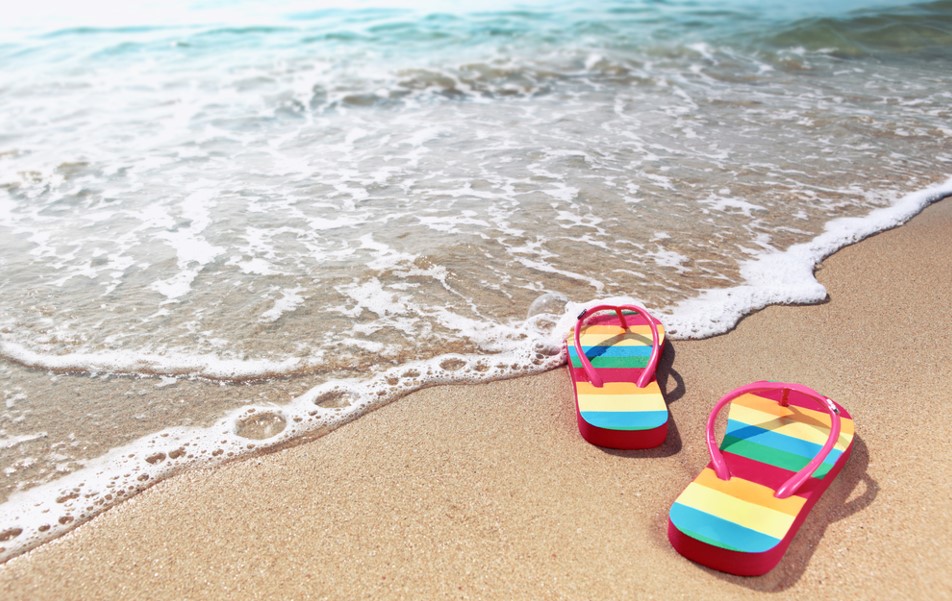 sandals near beach